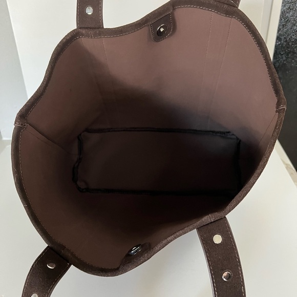 Evereve Sloane Studded Suede Leather Tote Bag NWT - Picture 5 of 14